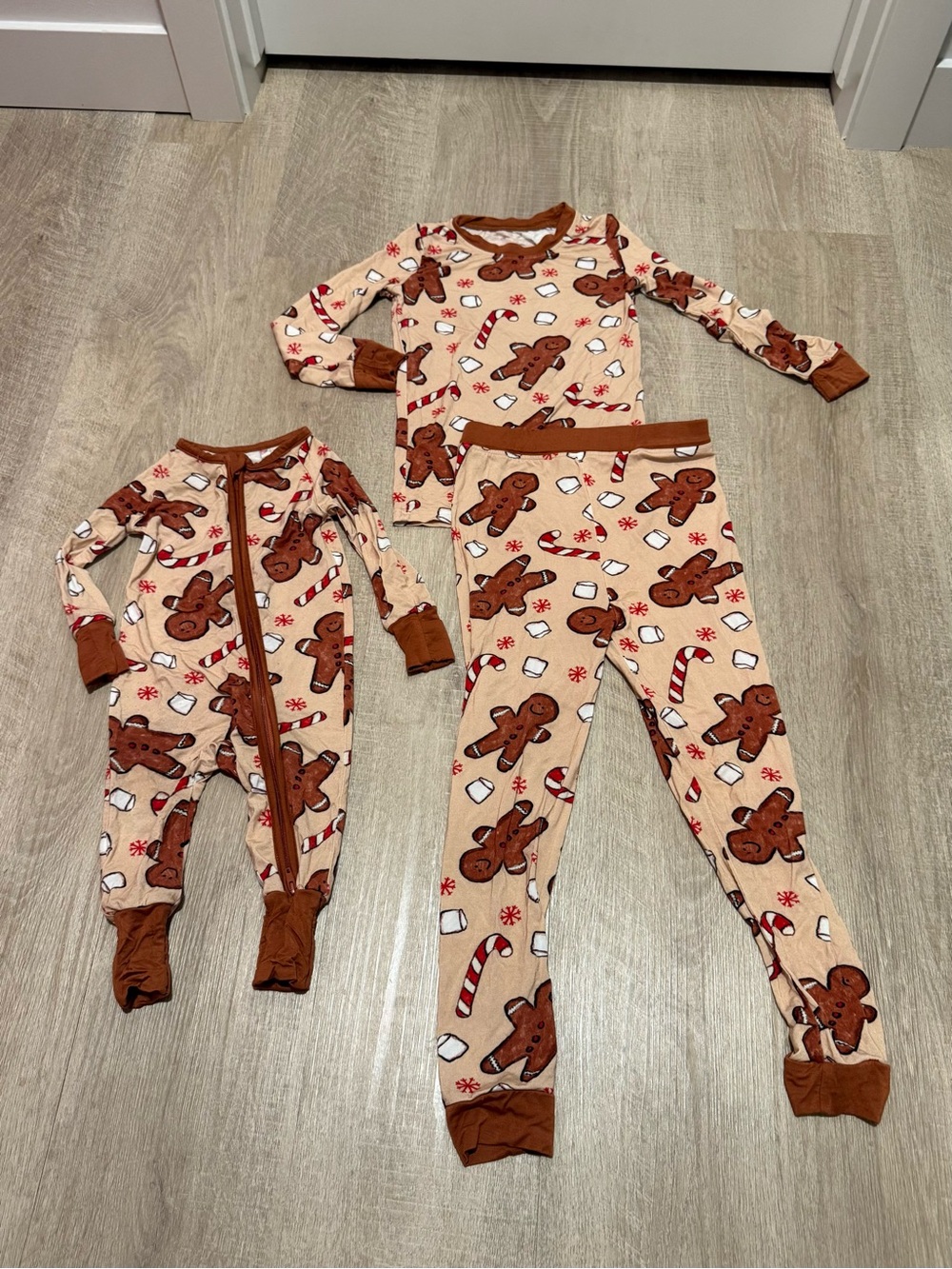 Bamboo Gingerbread Christmas Pajamas